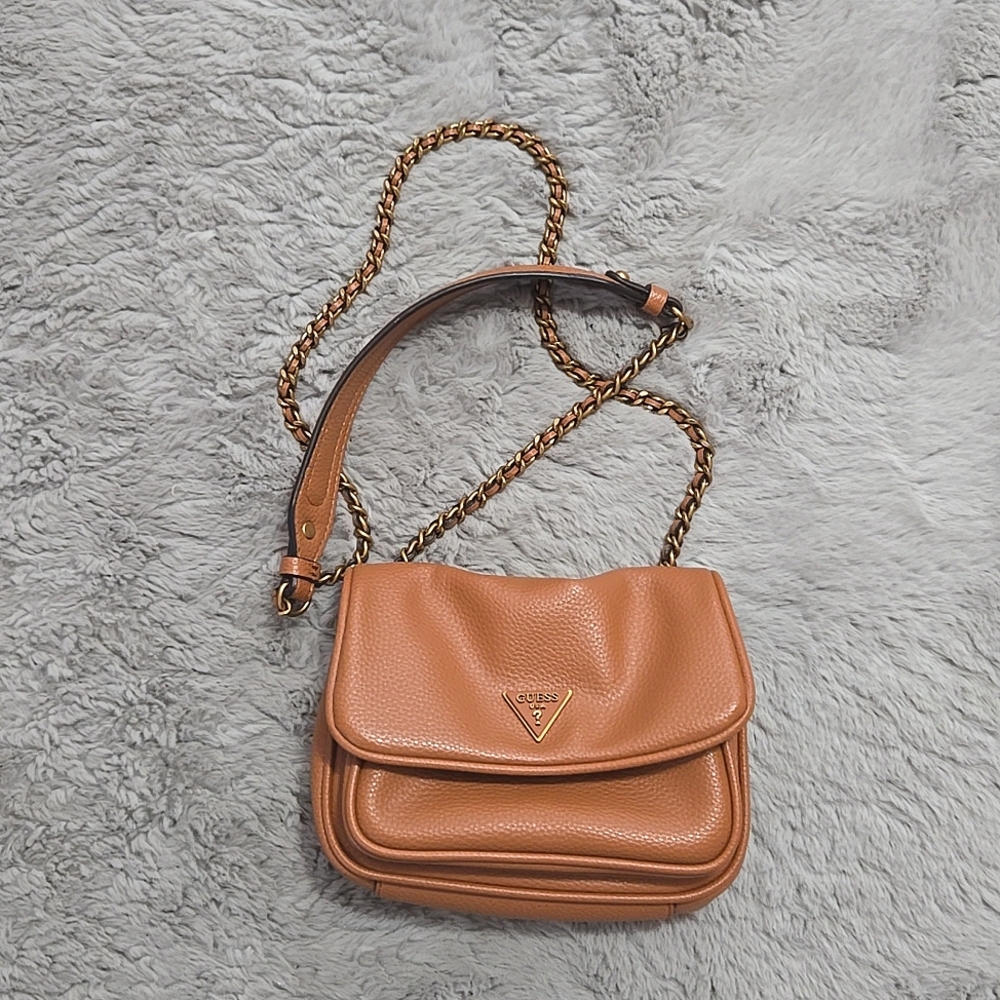 Guess faux leather chain strap crossbody bag